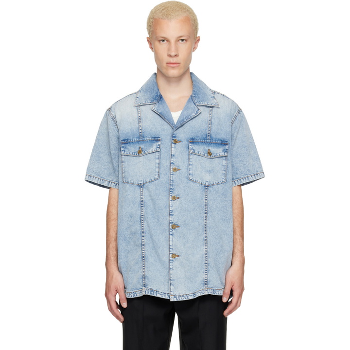 Photo: BALMAIN Blue Denim Shirt
