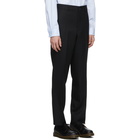 Comme des Garcons Homme Deux Black Wool Yarn-Dyed Trousers