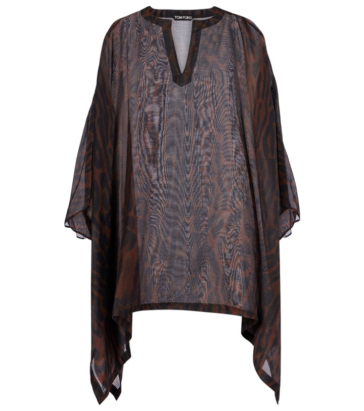 Photo: Tom Ford Leopard-print cotton and silk kaftan