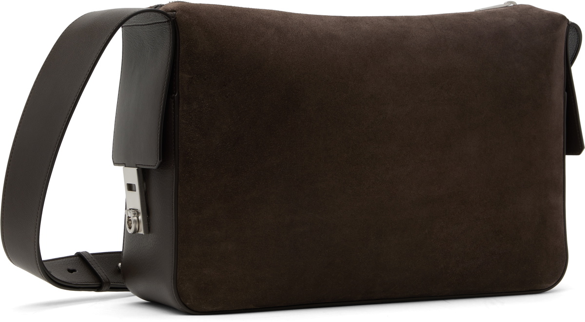 Ferragamo Brown Medium 'Gancini' Buckles Bag