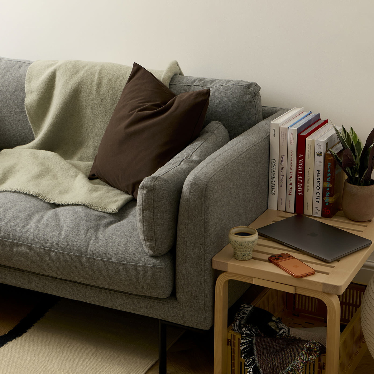 ferm LIVING Sen Cushion - Square in Dark Chocolate 