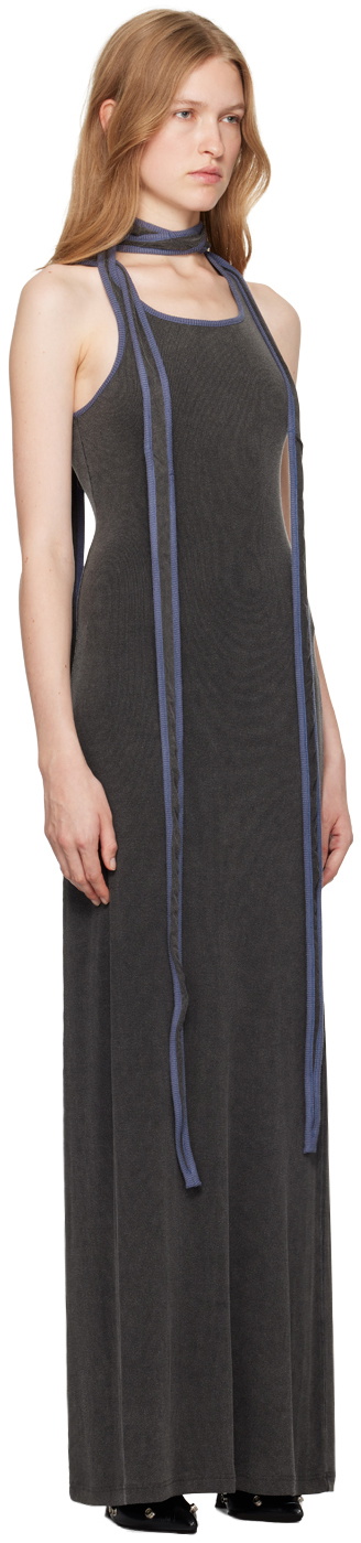 Y/Project Gray Multiscarf Maxi Dress