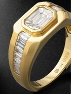 SHAY - 18-Karat Gold Diamond Signet Ring - Gold
