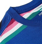Nike Tennis - NikeCourt Striped Cotton-Jersey Tennis T-Shirt - Men - Blue