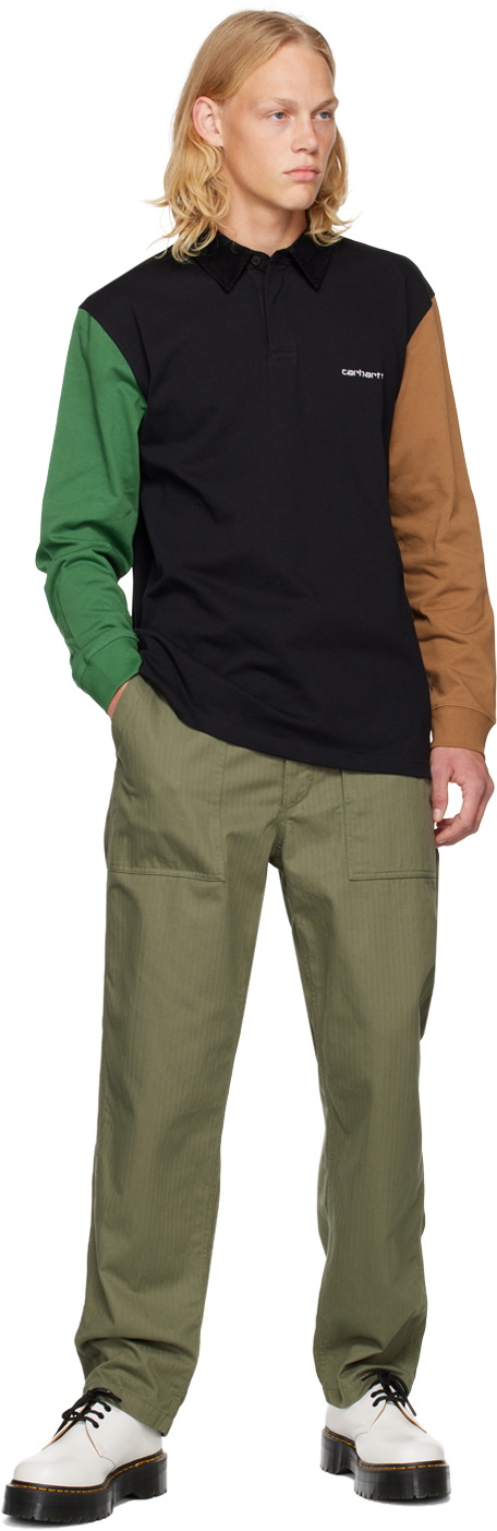 Carhartt Work In Progress Black Rugby Polo