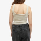 Good American Women's Fuzzy Tank Top in Flax