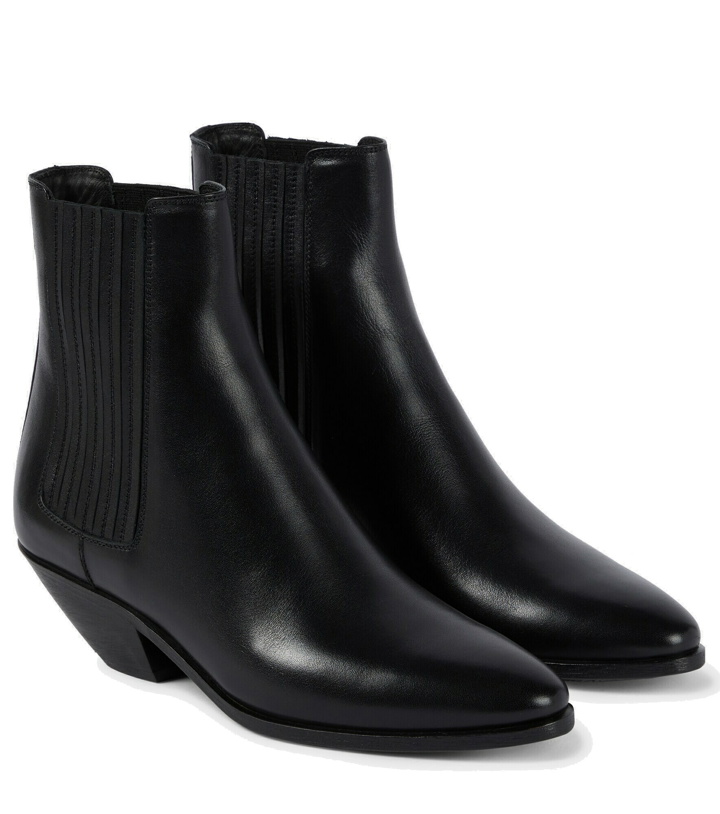 Photo: Saint Laurent - West 45 leather Chelsea boots