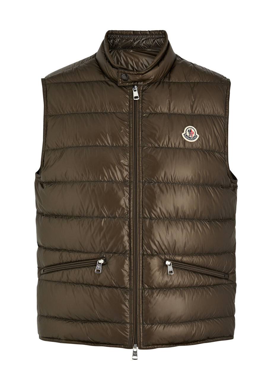 Moncler Gui Quilted Shell Gilet Brown Moncler