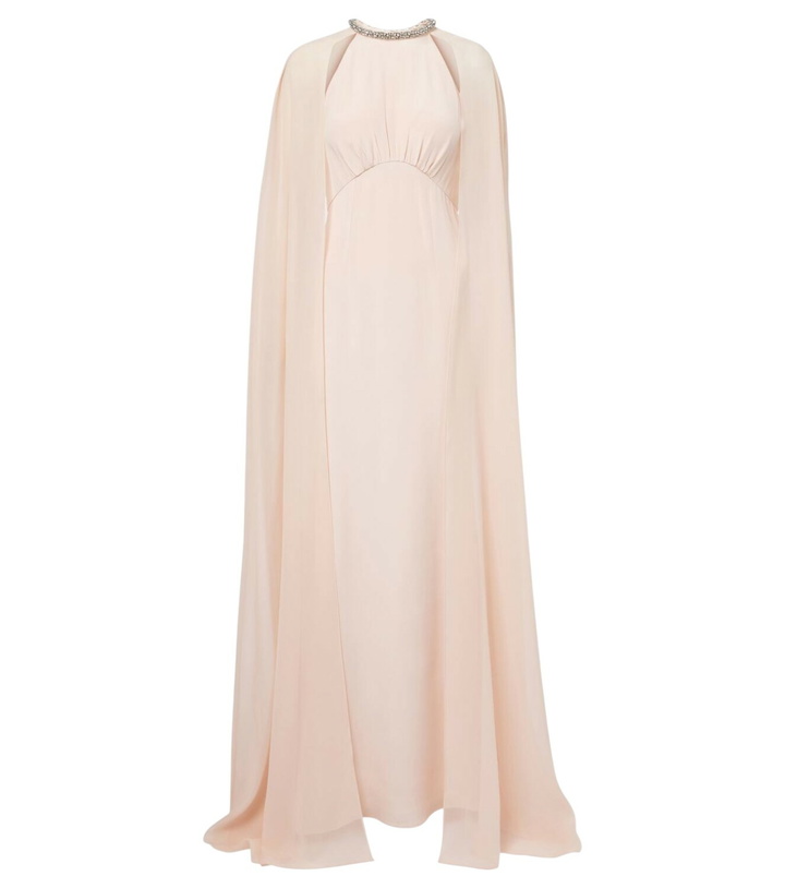 Photo: Roland Mouret Embellished caped silk chiffon gown