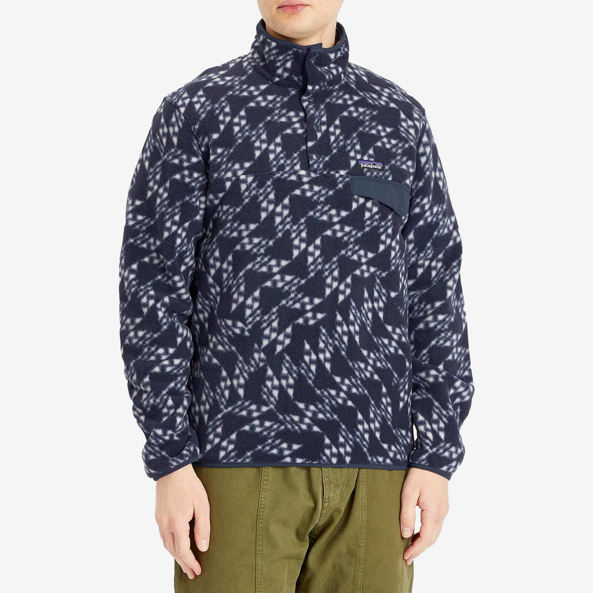 Patagonia Men's Lightweight Synchilla Snap-T Pullover in Synched Flight New Navy