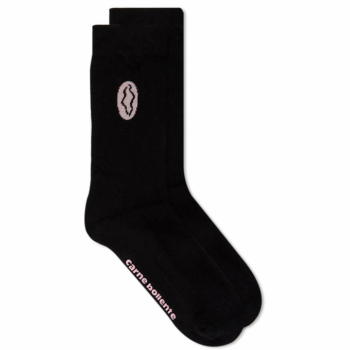 Photo: Carne Bollente Women's Love My Feet Sock in Black