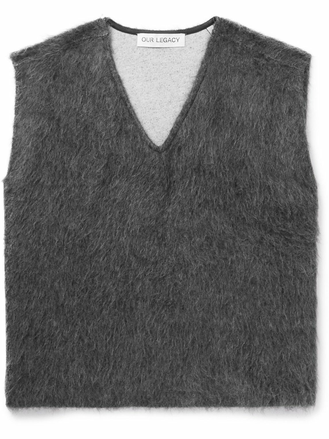 Our Legacy - Double Lock Brushed-Knit Sweater Vest - Gray Our Legacy