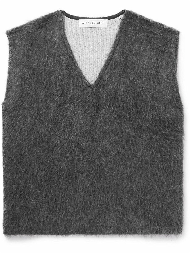Photo: Our Legacy - Double Lock Brushed-Knit Sweater Vest - Gray