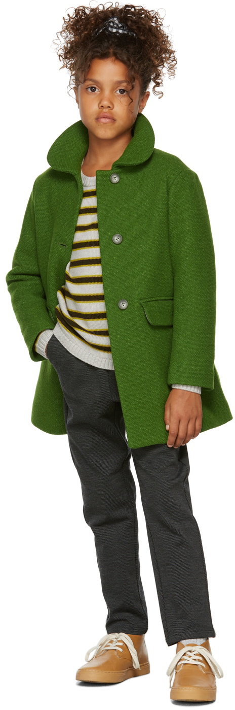 Pull En Cachemire 100% Bonpoint - Col V Vert Foncé - Taille 8 Ans - Neuf Avec étiquettes