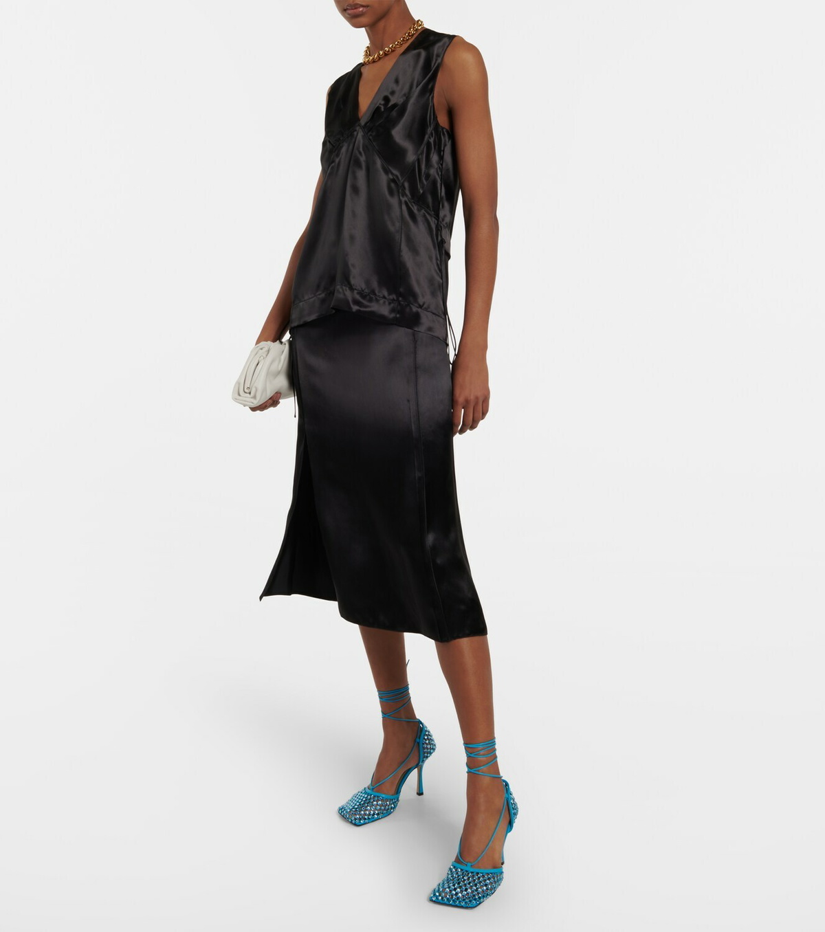 Sparkle stretch sandals main image 1