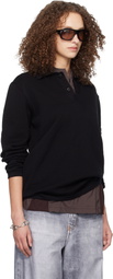 Stone Island Black 5100024 Micro Stitch Soft Organic Cotton Polo