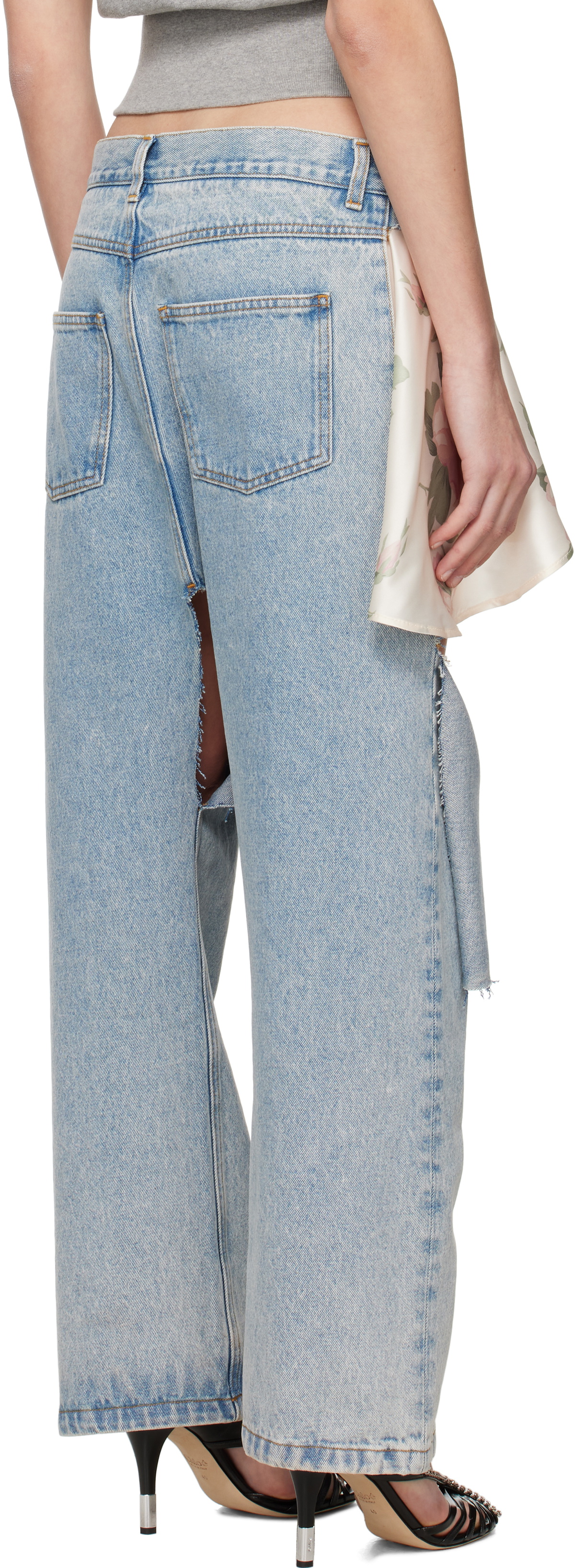 ALL-IN Blue Sliced Skirt Jeans
