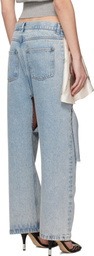 ALL-IN Blue Sliced Skirt Jeans