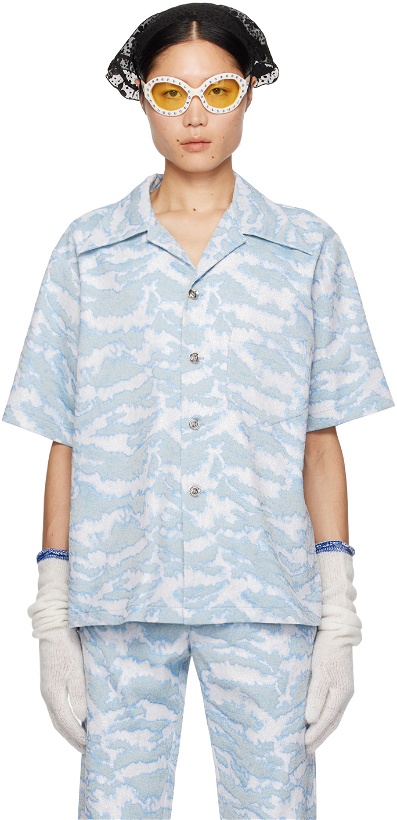 Photo: Anna Sui SSENSE Exclusive Blue & White Shirt