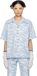 Anna Sui SSENSE Exclusive Blue & White Shirt