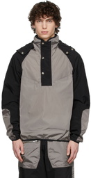 Arnar Már Jónsson Black & Grey Pop Over Jacket