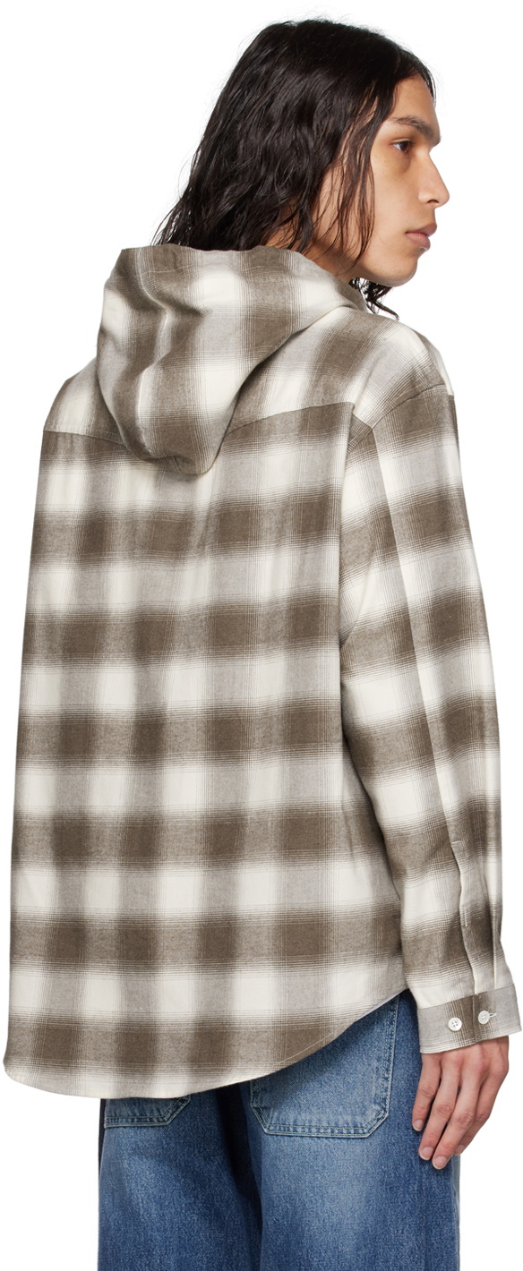 AFTER PRAY Brown Hooded Shirt