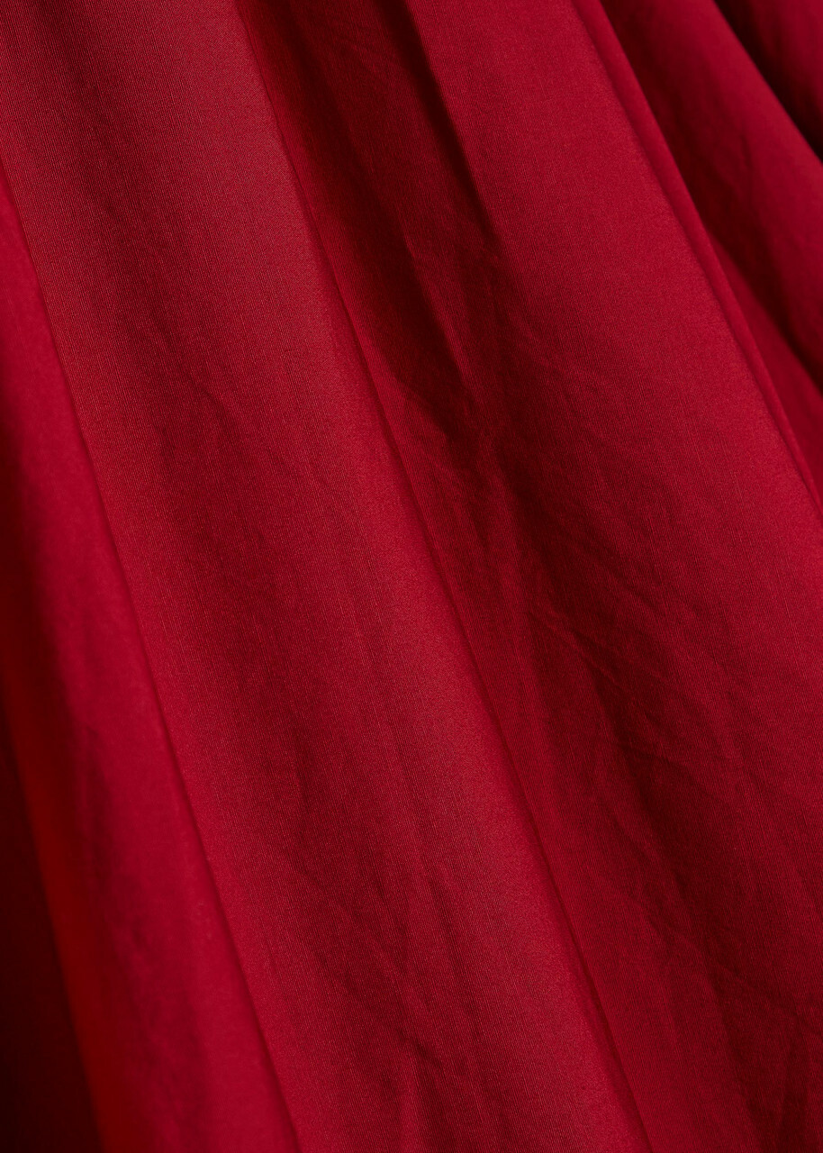 Staud Milano Stretch-cotton Maxi Skirt Red