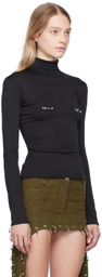 Lado Bokuchava Black Pierced Turtleneck