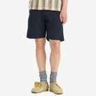 Universal Works Men's Military Shirting Simple Shorts in Navy