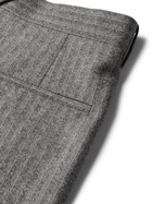 BOTTEGA VENETA - Herringbone Wool-Flannel Suit Trousers - Gray