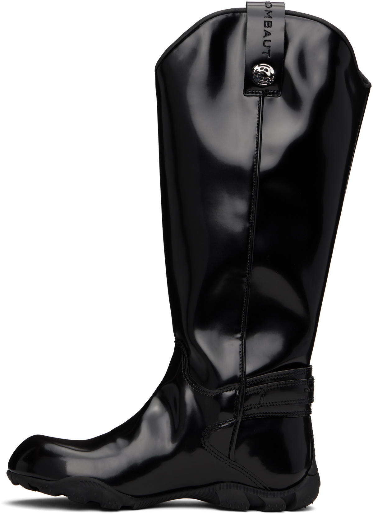 Rombaut Black No Cow Patent Cowboy Boots