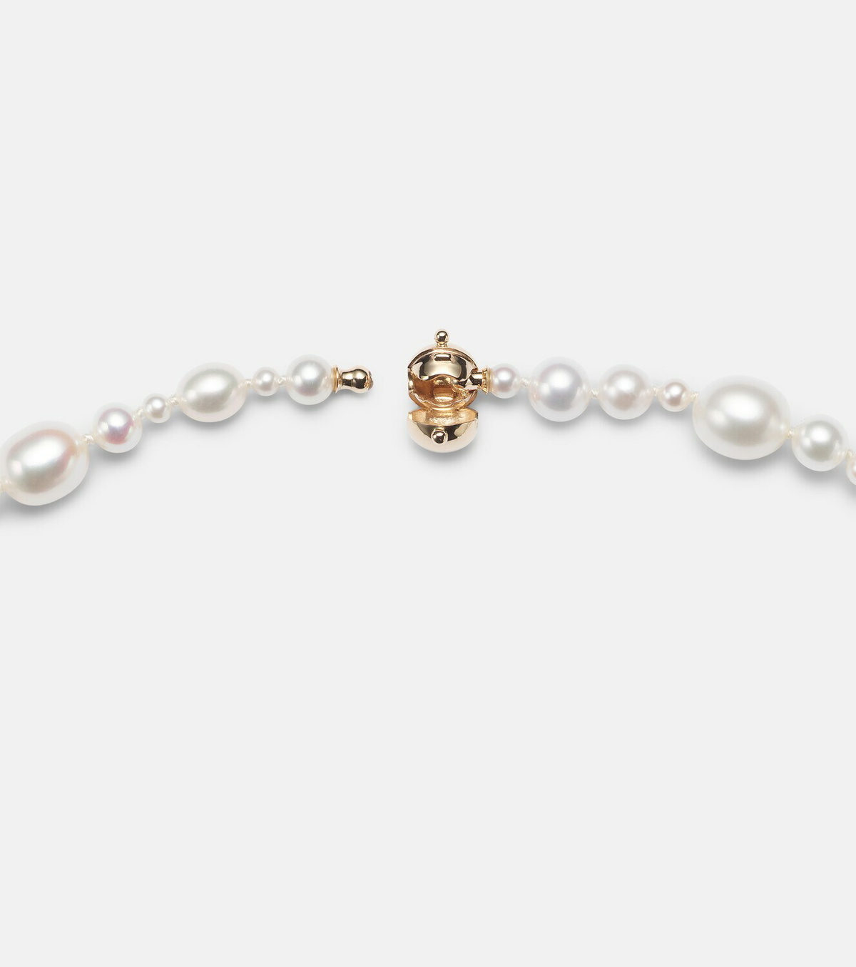 Sophie Bille Brahe Amis Peggy 14kt gold necklace with freshwater pearls