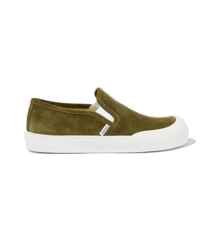 Photo: Loewe Terra Vulca suede slip-on sneakers