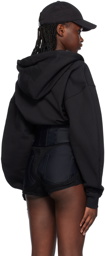 Mugler Black Corseted Hoodie