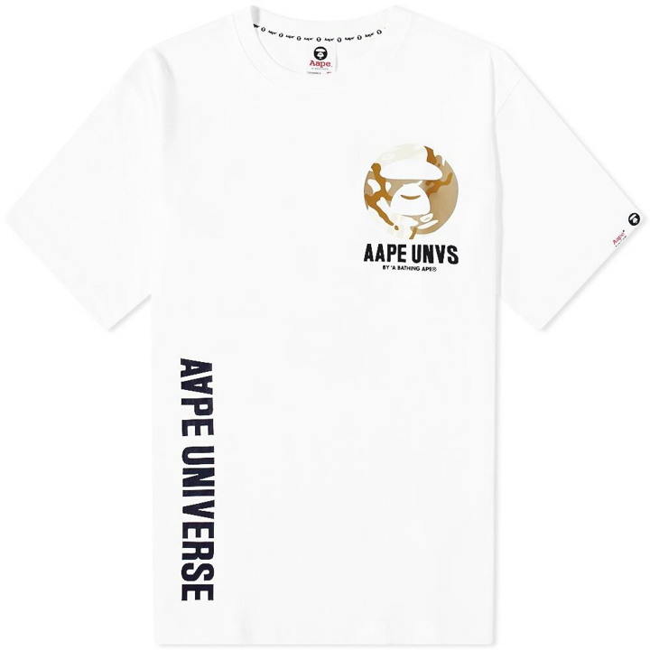 Photo: Men's AAPE BGU Camo Bones T-Shirt in White