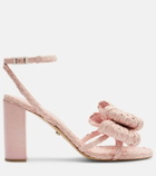 Mach & Mach Cadeau raffia-effect sandals