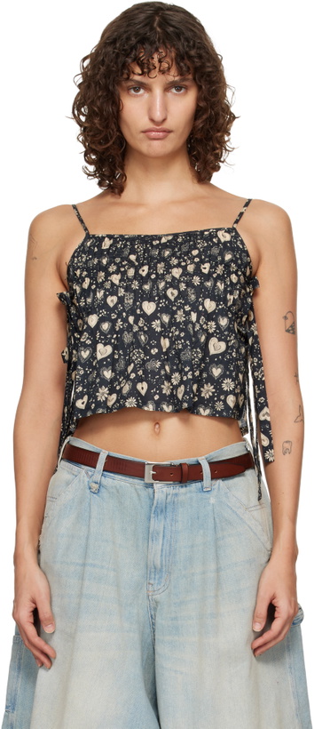 Photo: R13 Black Square Neck Tie Camisole