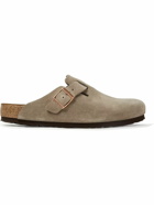 Birkenstock - Boston Suede Clogs - Brown