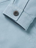 Mr P. - Garment-Dyed Cotton-Twill Overshirt - Blue