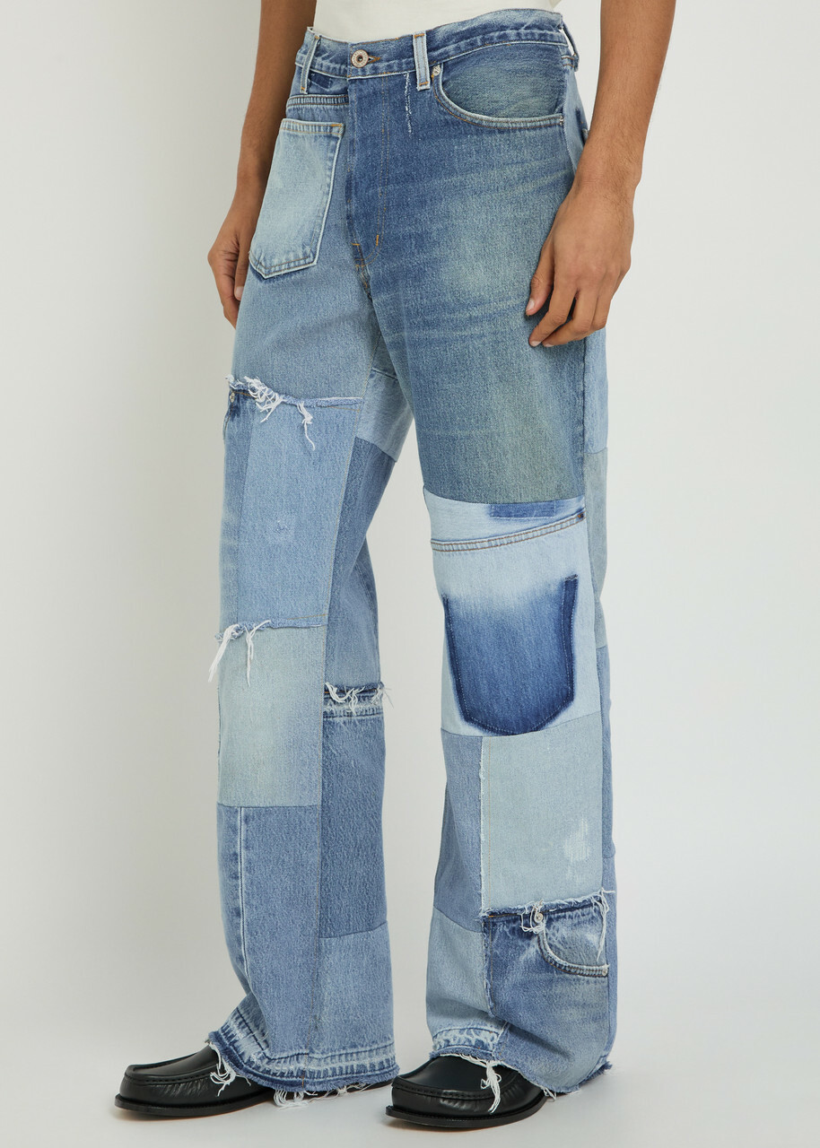 Gallery Dept. Mixed-denim Straight-leg Jeans