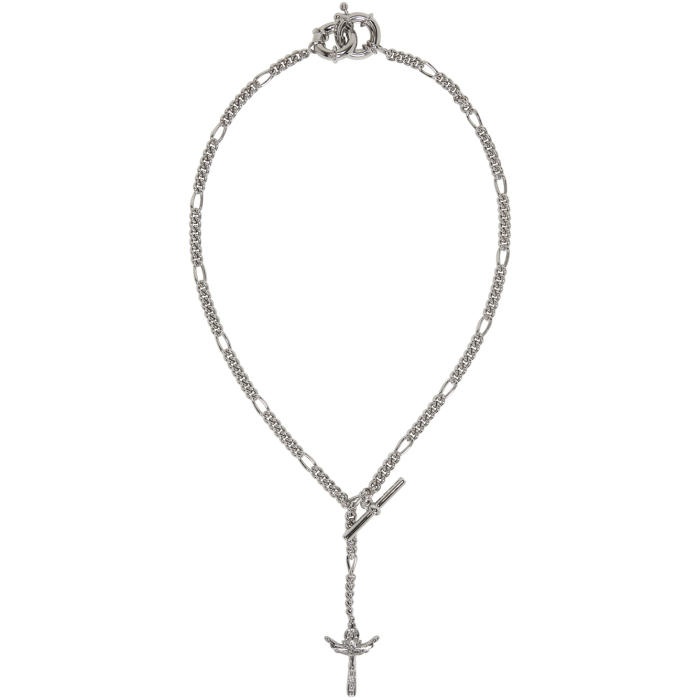 Photo: Dsquared2 Silver Cross Pendant Chain Necklace