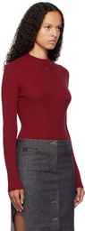 Courrèges Red Long Sleeved Solar Sweater