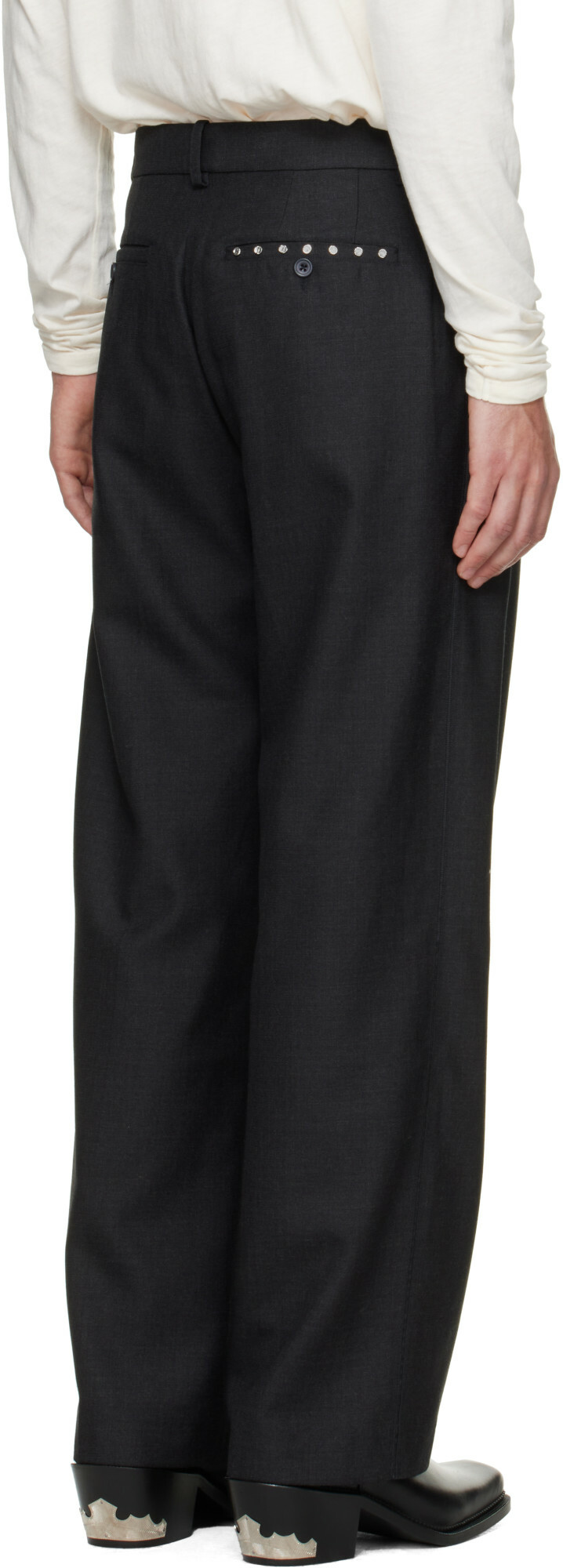 BLUEMARBLE Gray Relaxed Tailored Trousers