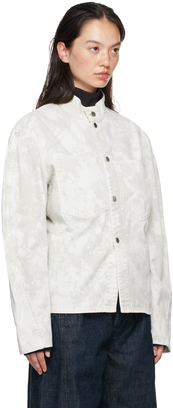 LEMAIRE Gray & White Curved Sleeves Denim Jacket Lemaire