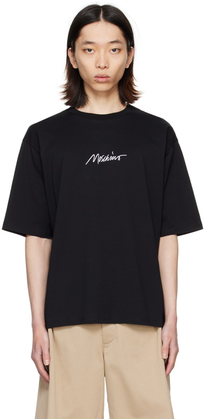 Photo: Moschino Black Embroidered T-Shirt