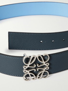 Loewe - 4cm Anagram Reversible Leather Belt - Blue