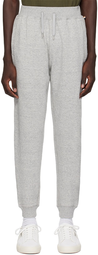 Photo: BOSS Gray Embroidered Sweatpants