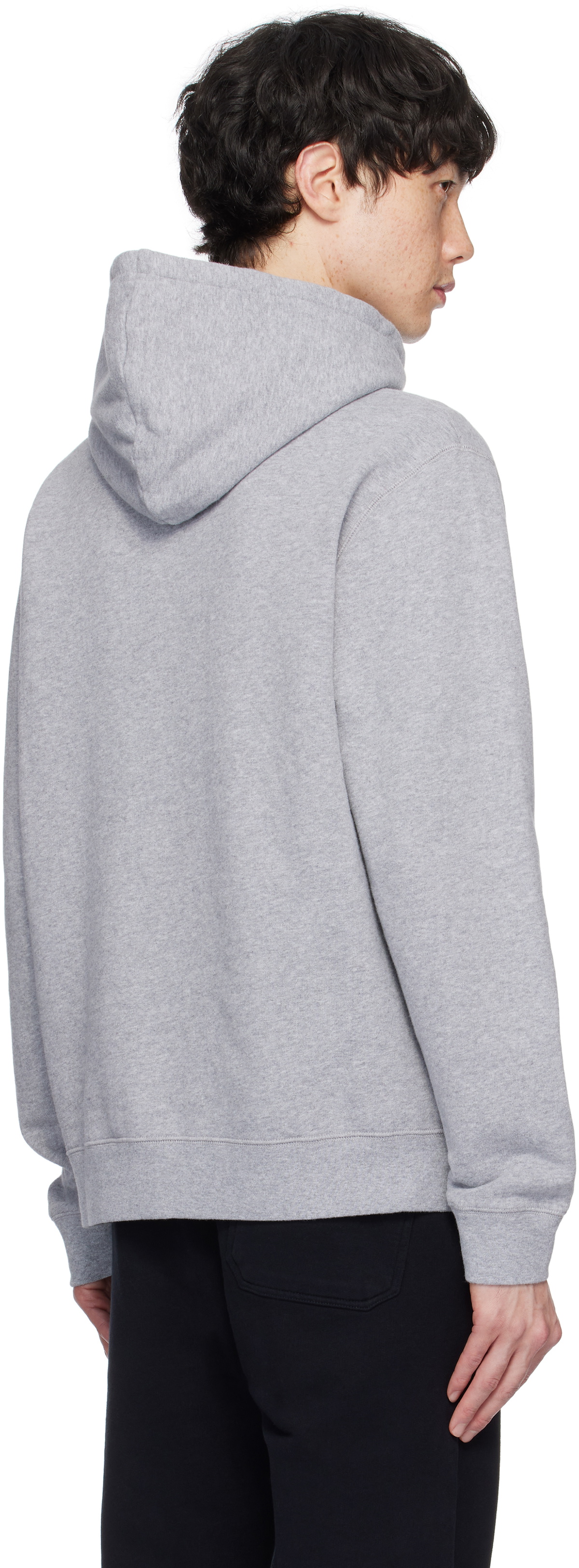 Sunspel Gray Loopback Hoodie