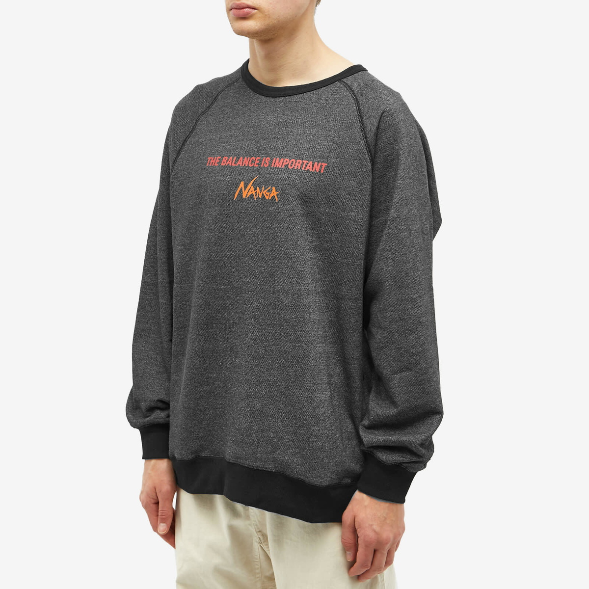 Nanga Men's Eco Hybrid Crew Sweat in Black