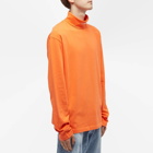 Heron Preston Men's Long Sleeve CTNMB Roll Neck T-Shirt in Orange